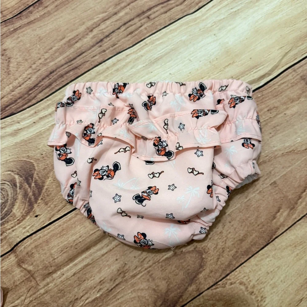 NEW! Disney Baby Minnie Mouse Sun Hat and Diaper Cover Set